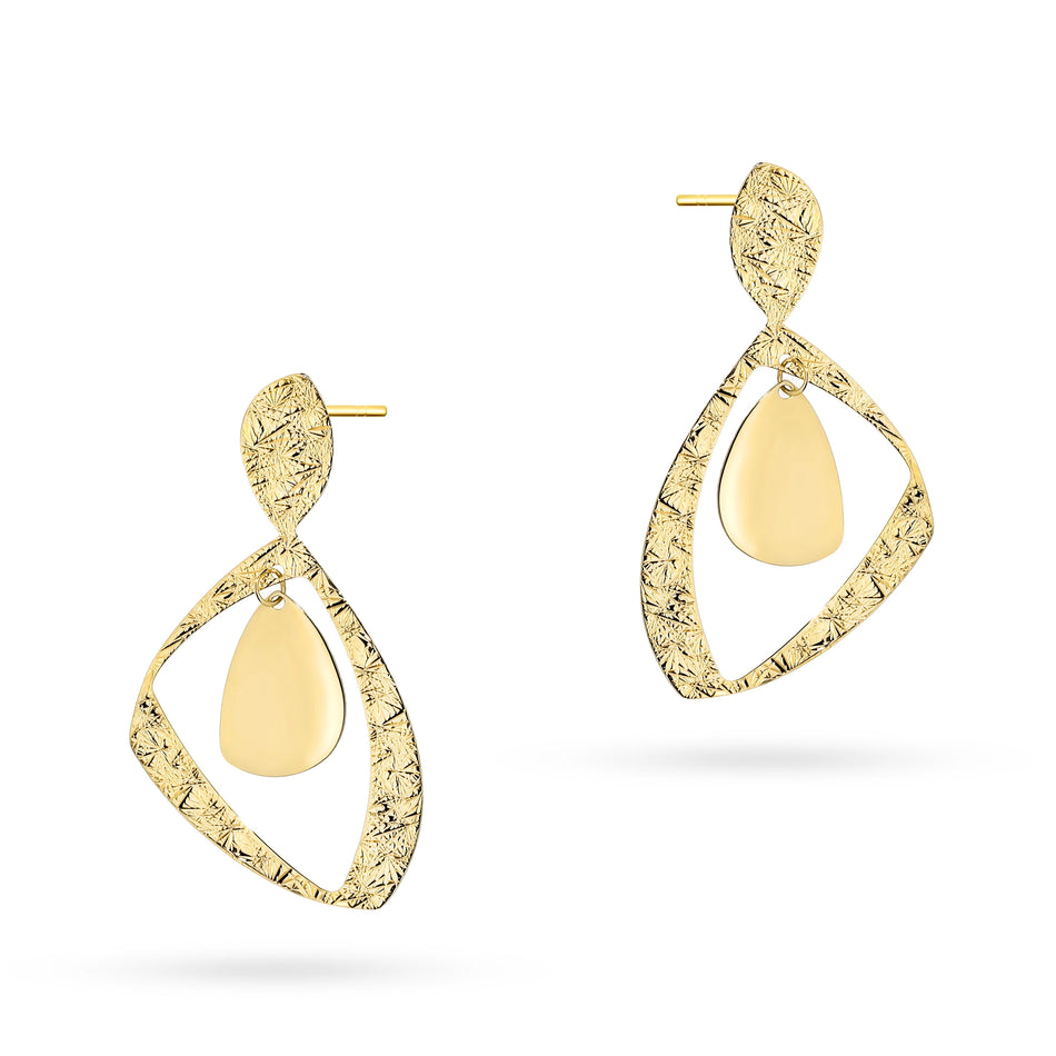 Gold Stud Earrings Geometric