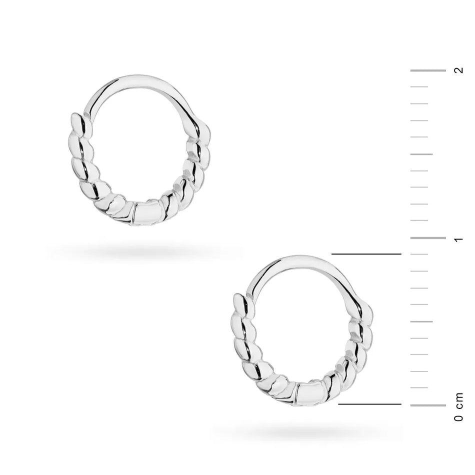 Stříbrný Kruhové zasouvací náušnice