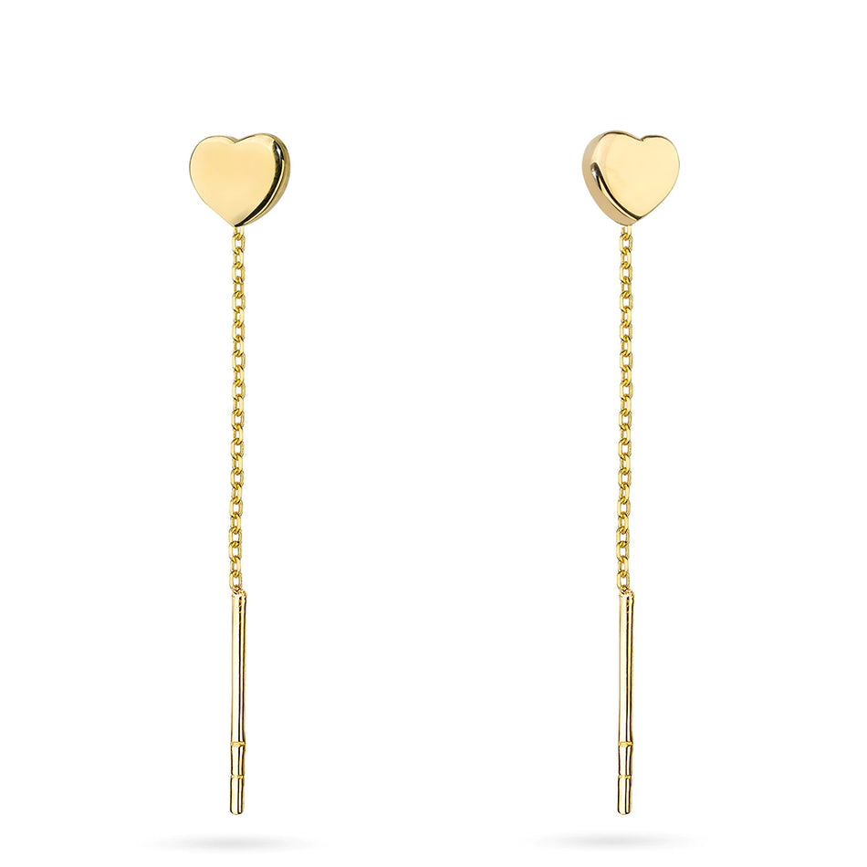 Gold Pull-Through Earrings