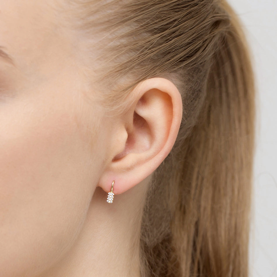 Goldohrringe mit Zirkonia