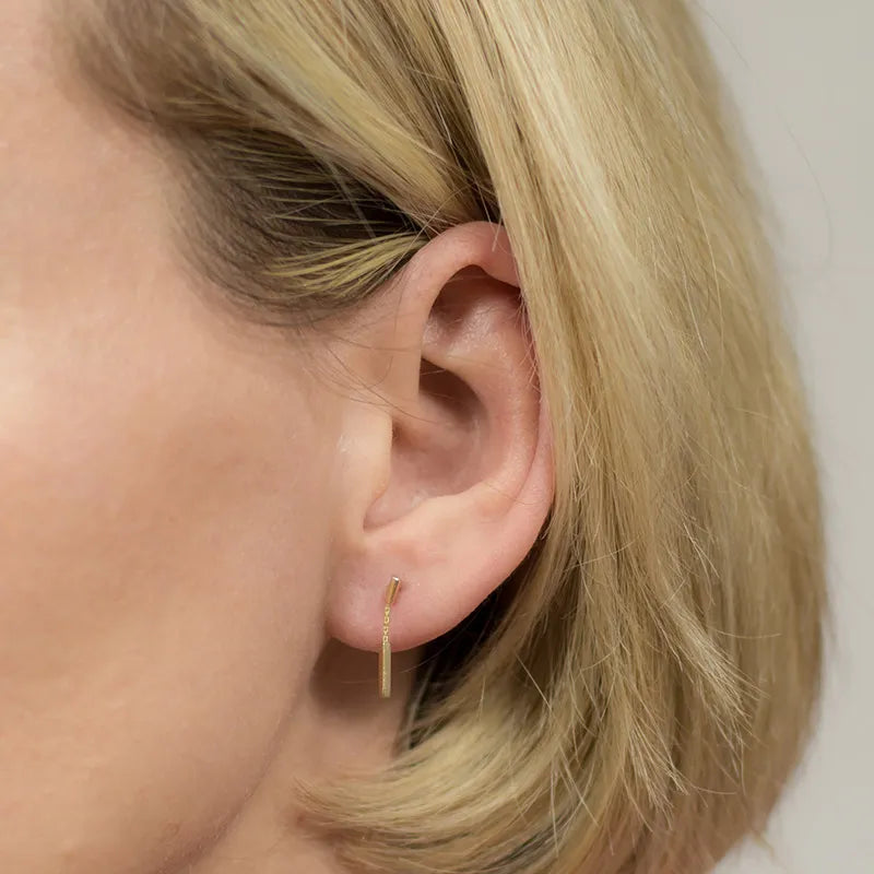 Gold Stud Earrings Geometric