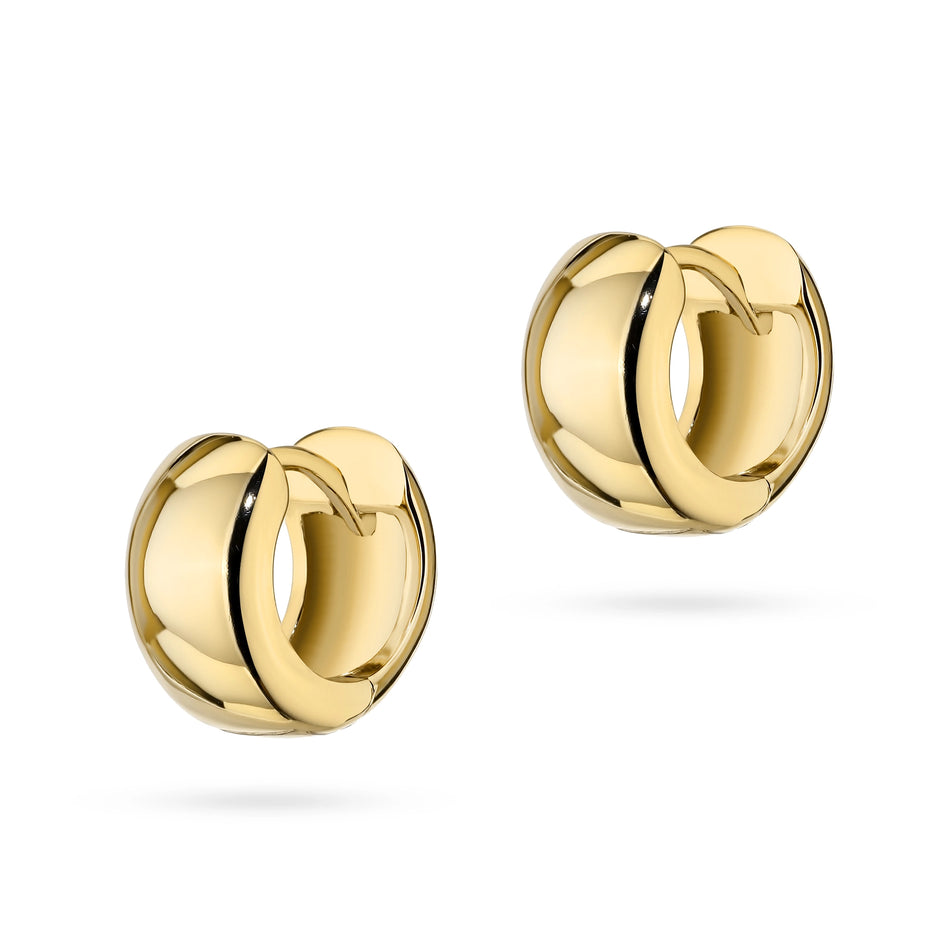 Pozlacené Stříbrné Kruhové zasouvací náušnice