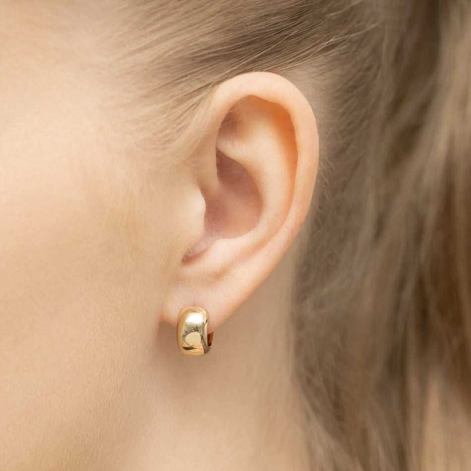 Pozlacené Stříbrné Kruhové zasouvací náušnice