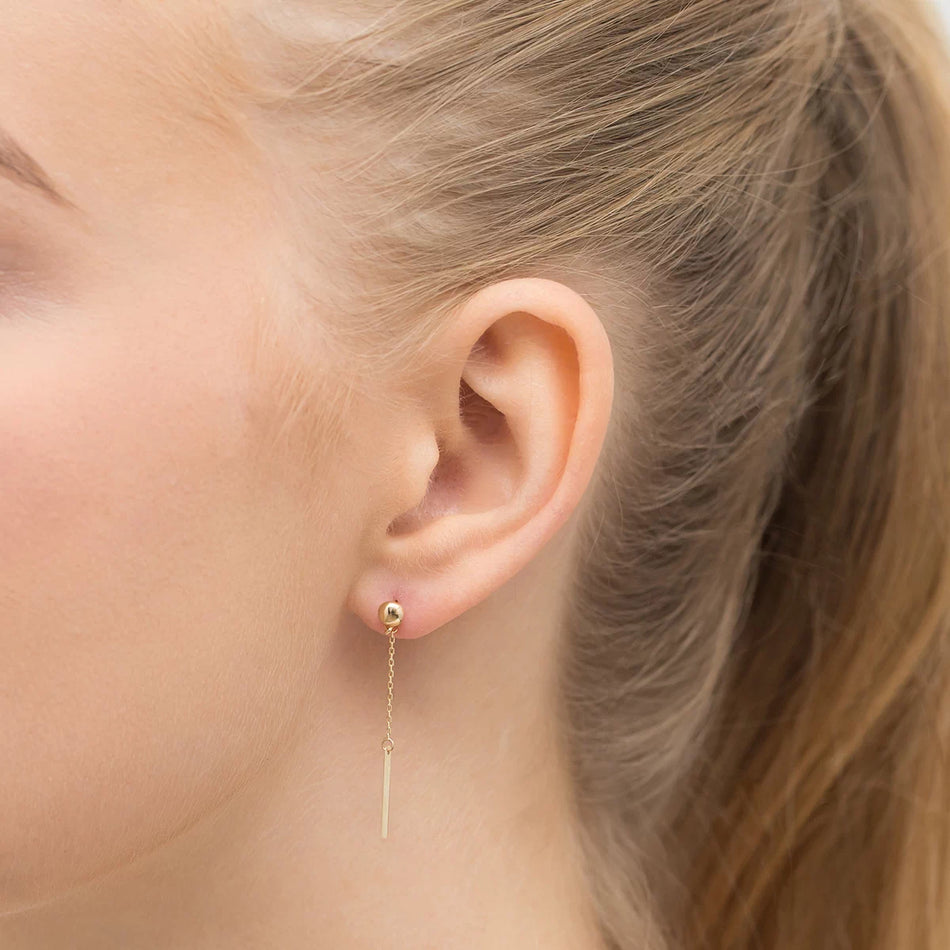 Gold Stud Earrings Geometric