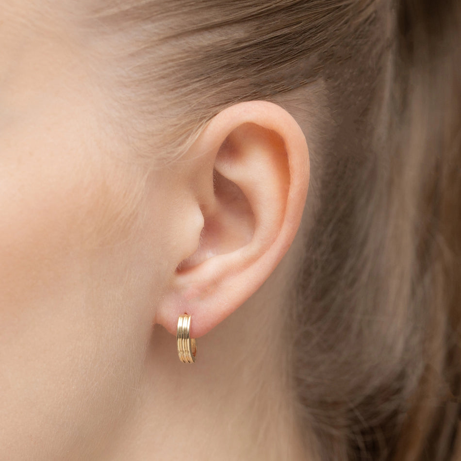 Gold Englisch Verschluss Ohrringe