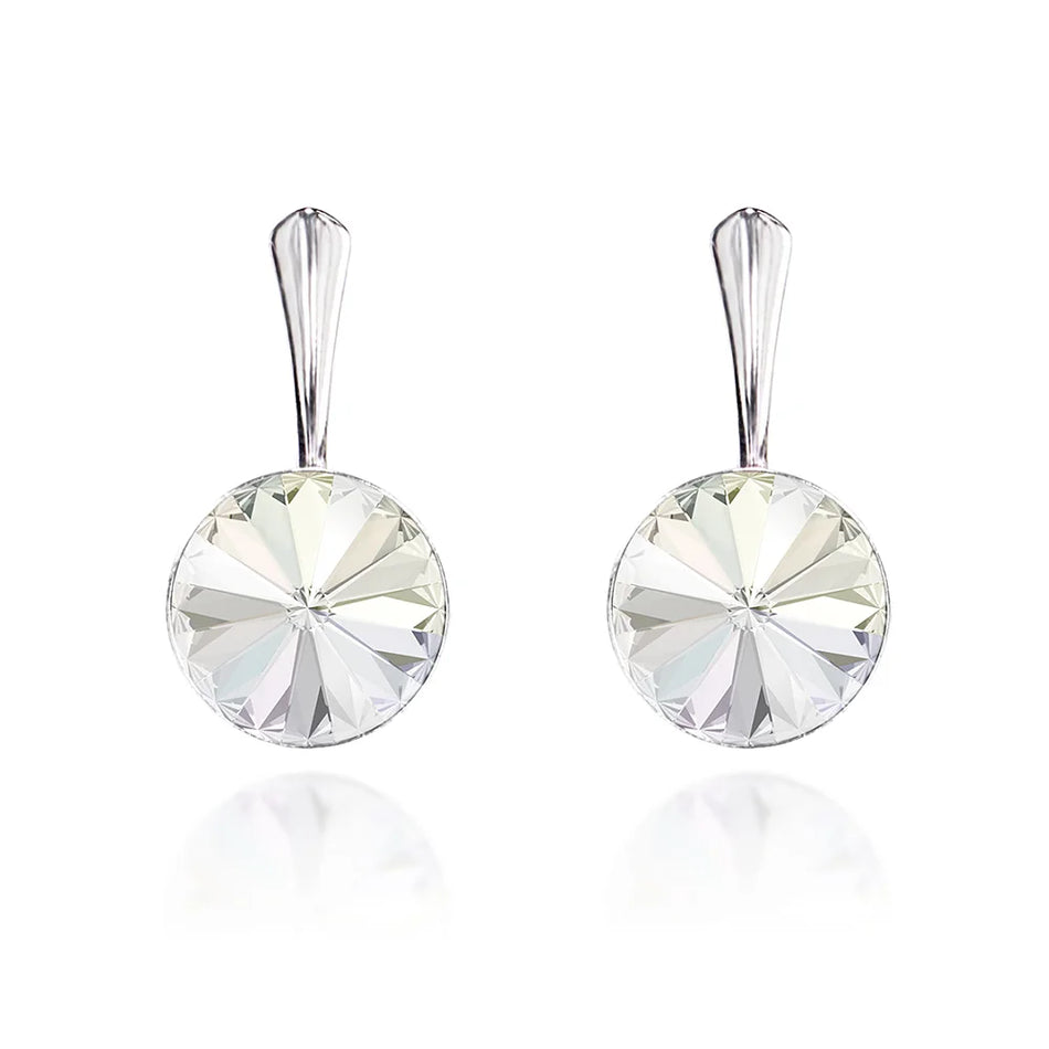 Klasické svatební stříbrné náušnice se Swarovski krystaly