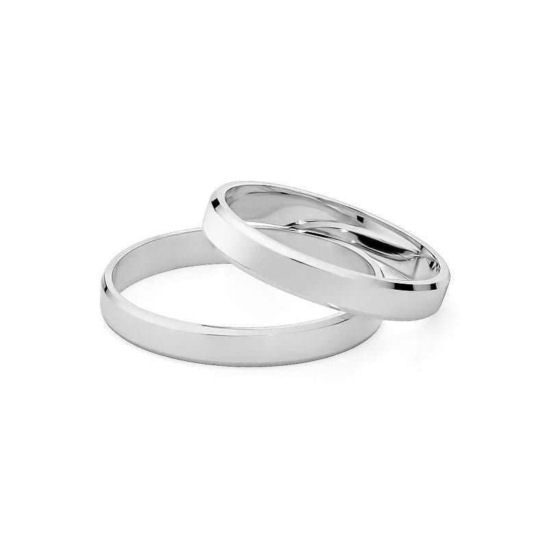 Klasické ploché snubní prsteny se zlatou drážkou 3mm