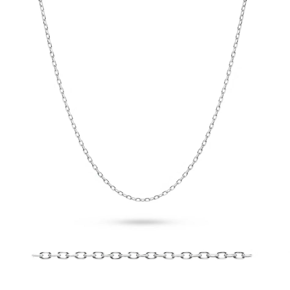 Kotvový řetízek z bílého zlata 0,6 mm