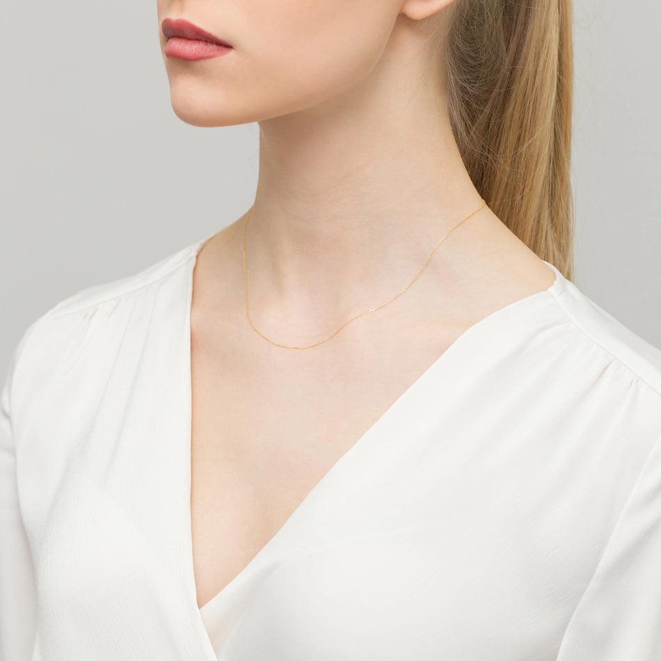 Pozlacený Stříbrný Kotvový řetízek 1.0mm