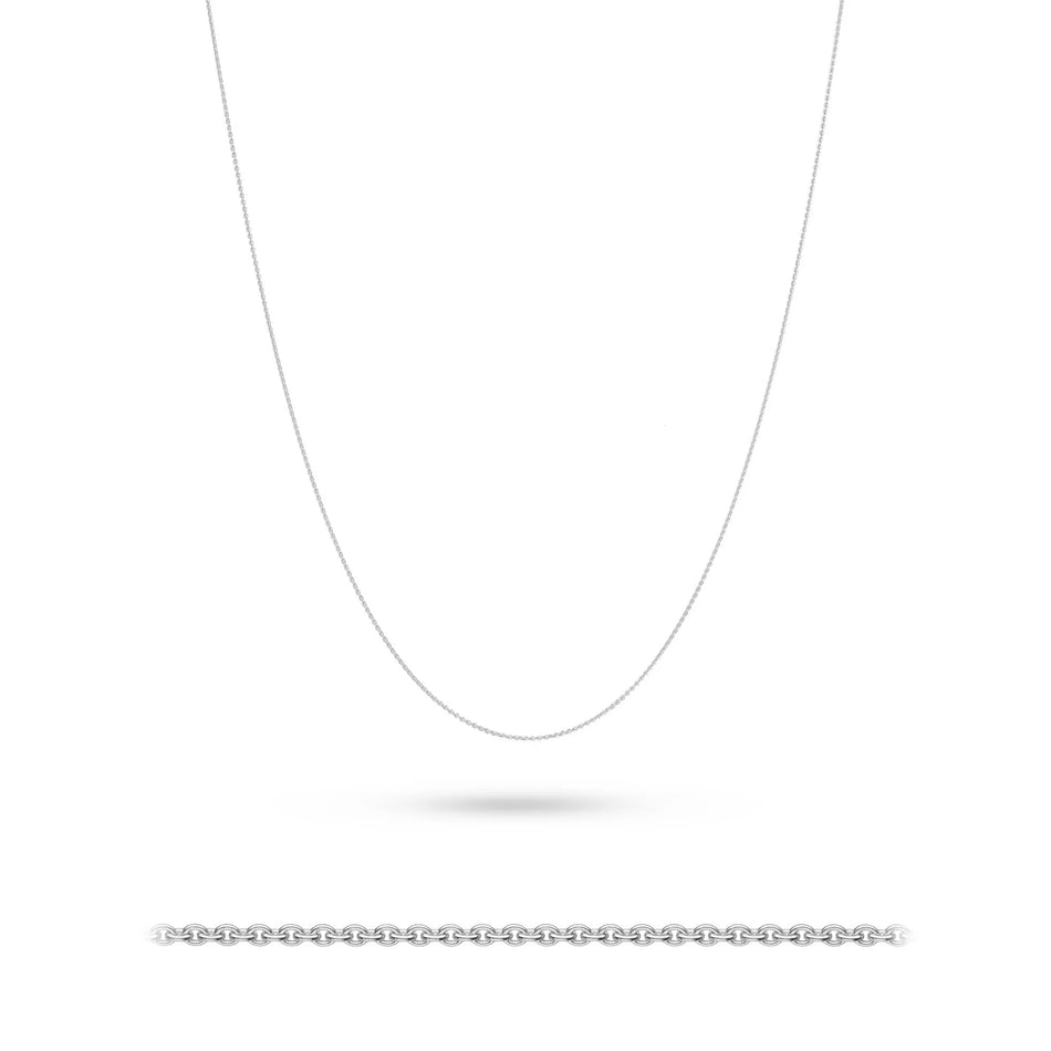 Kotvový řetízek z bílého zlata 0,8 mm