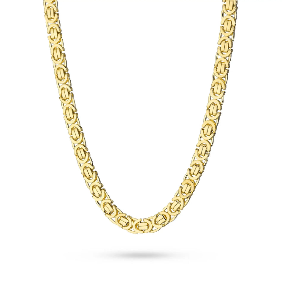 Men's Gold Chain Royal Byzantine Flat 7.5mm