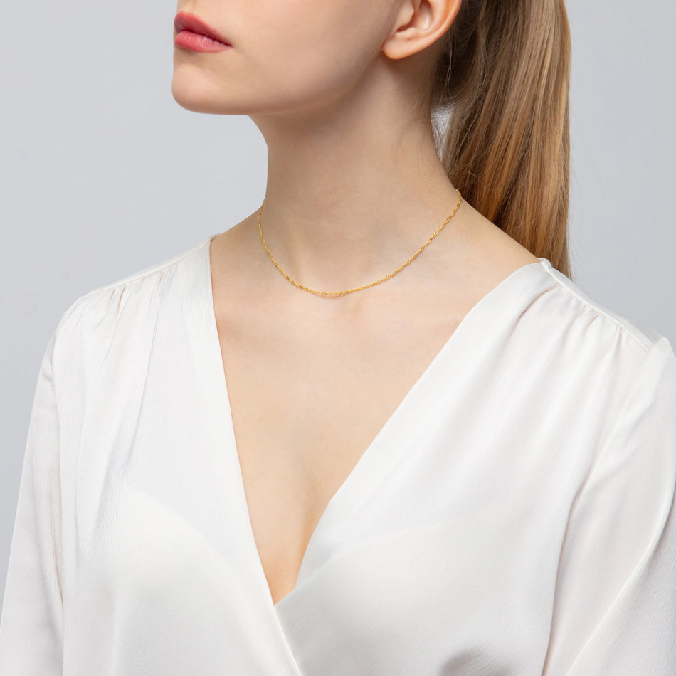 Gold Singapurkette 1.5mm