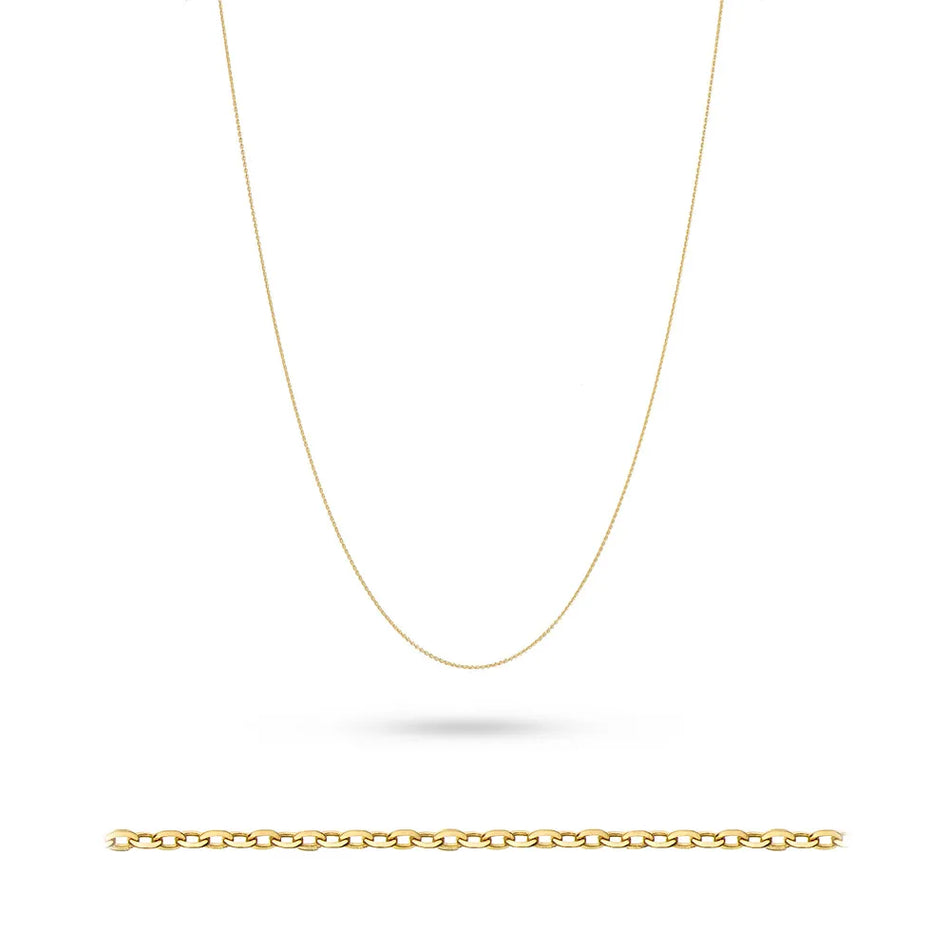 Gold Rundankerkette 0,7mm