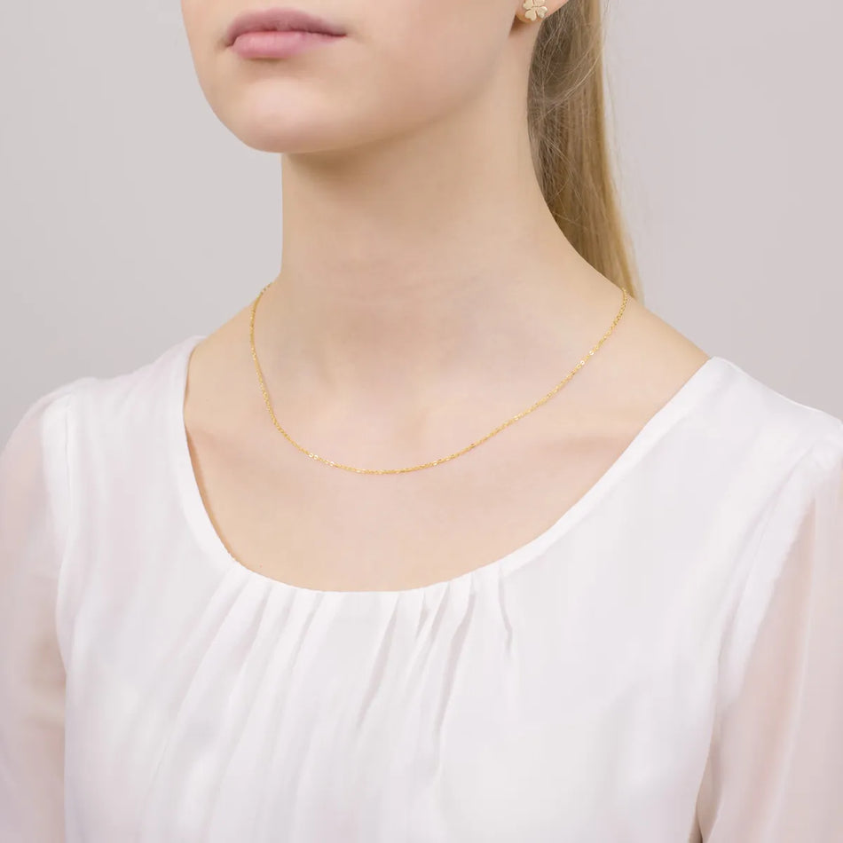 Gold Rundankerkette 0,7mm