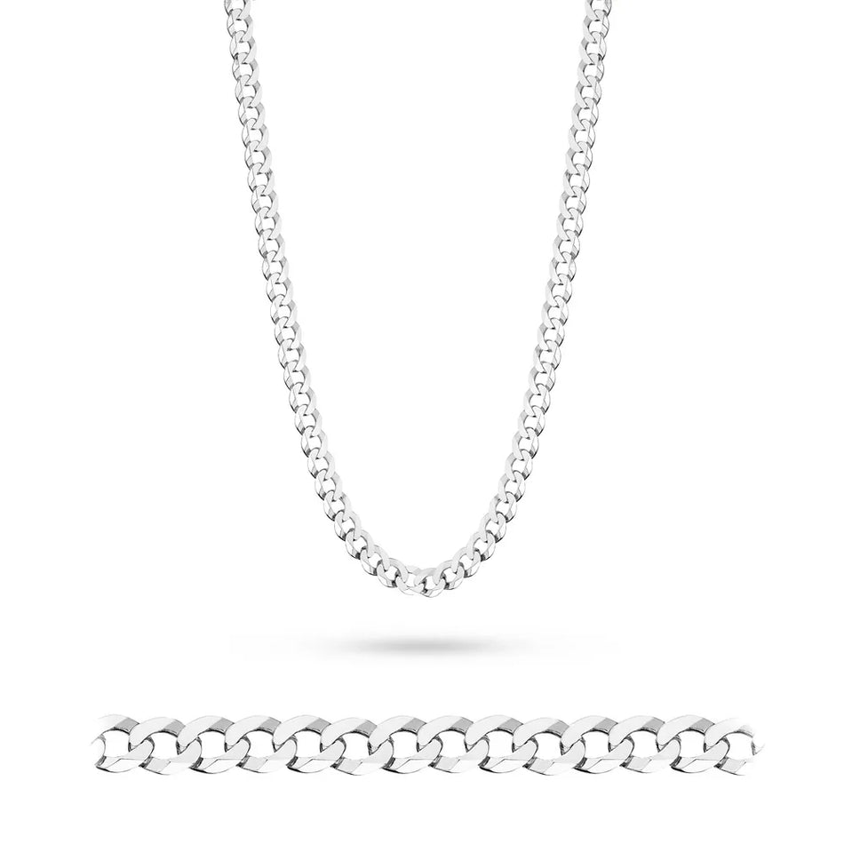 Herren Silber Panzerkette 6.7mm