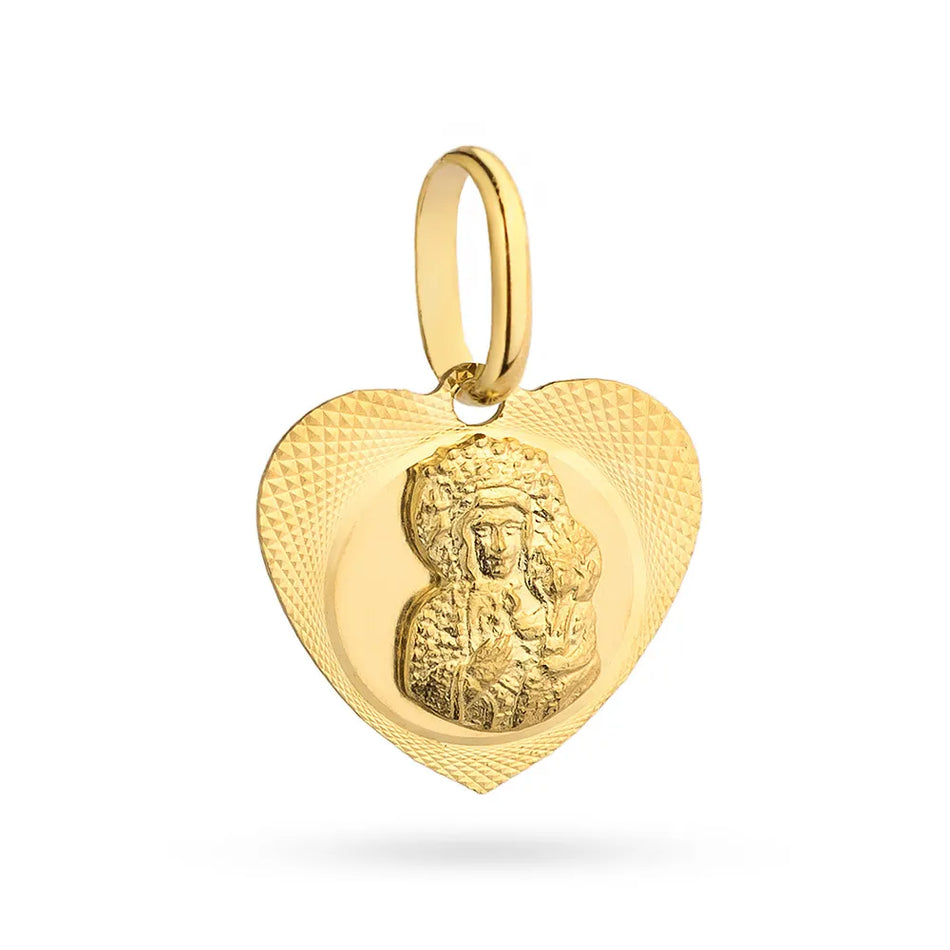 Gold Virgin Mary Medallion Pendant