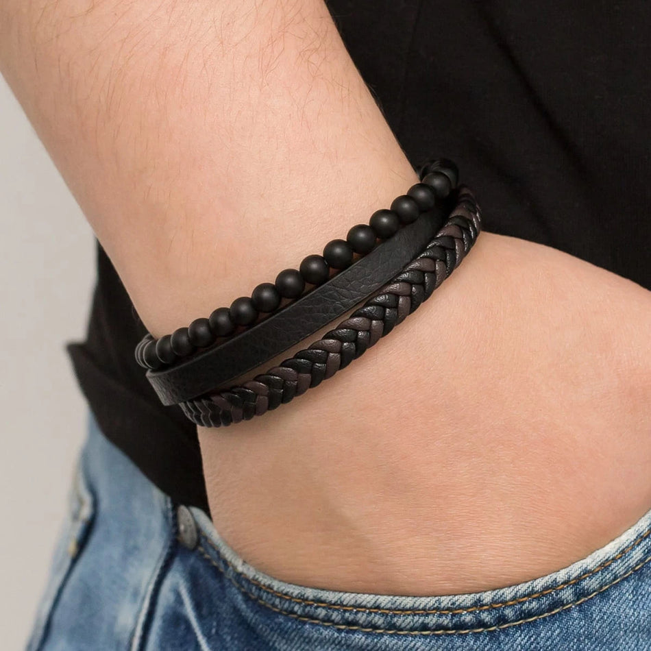 Herren Leder Armband