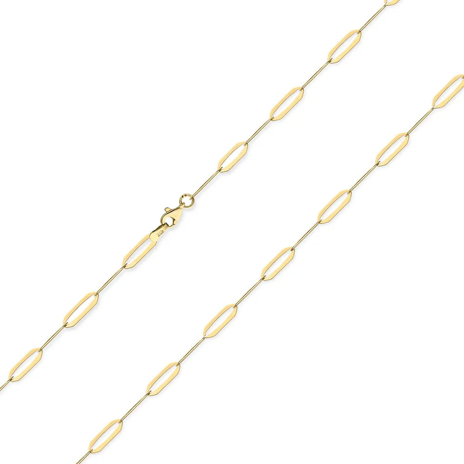 Gold Halskette Kette mit langen Gliedern