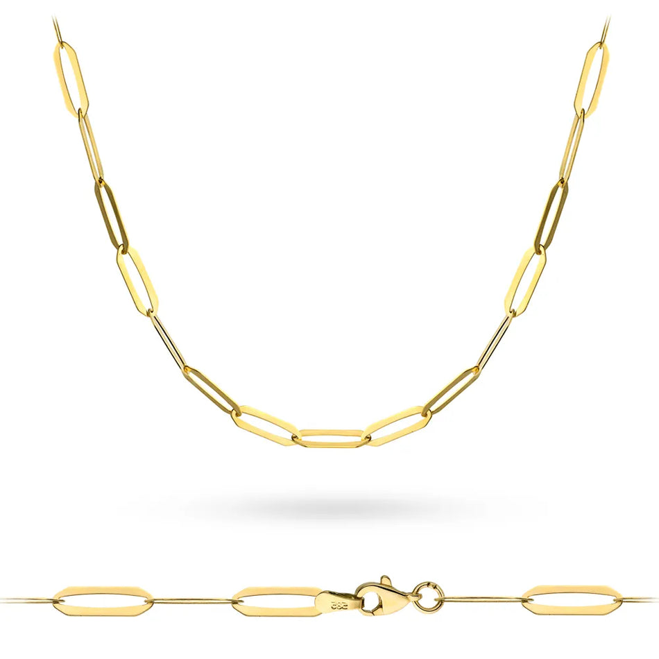 Gold Halskette Kette mit langen Gliedern