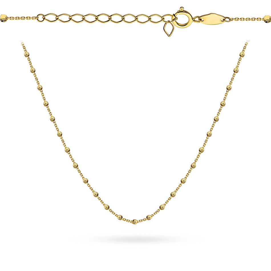 Zlatý náhrdelník s korálky