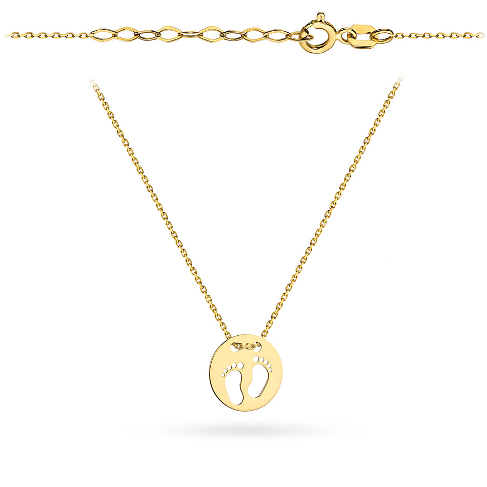 Goldkette mit Babyfüßen