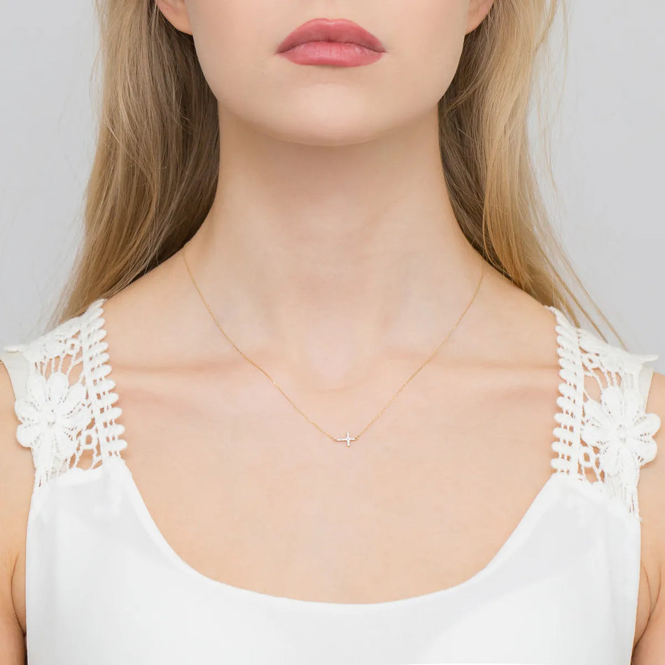 Goldkette mit 0,055 ct Diamanten