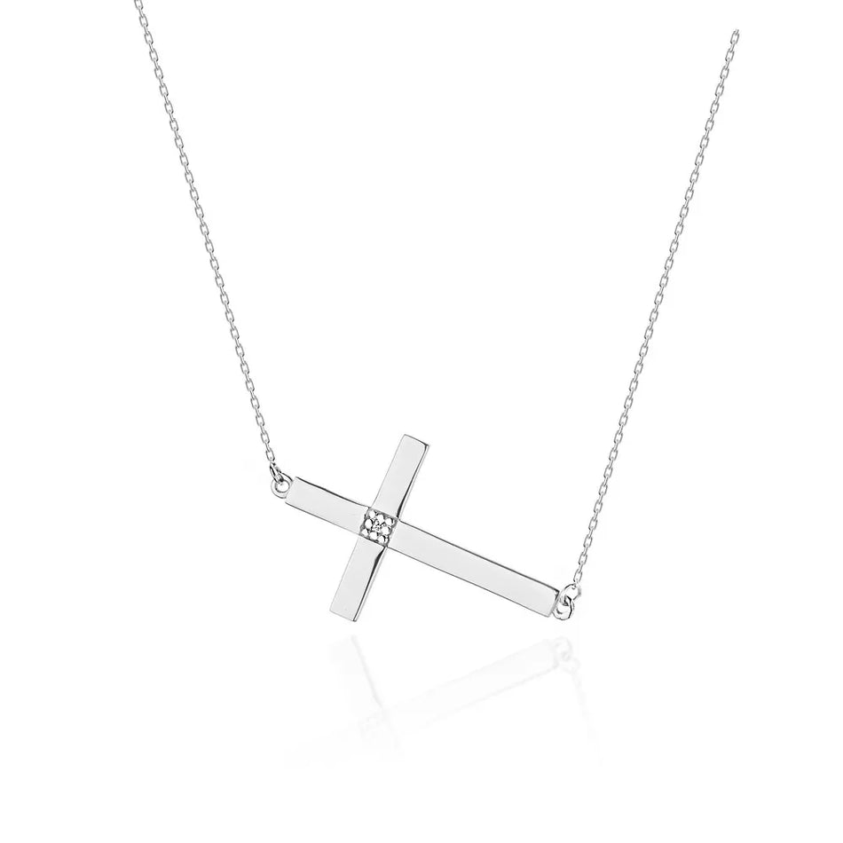 Zlatý náhrdelník s diamantom 0,005 ct