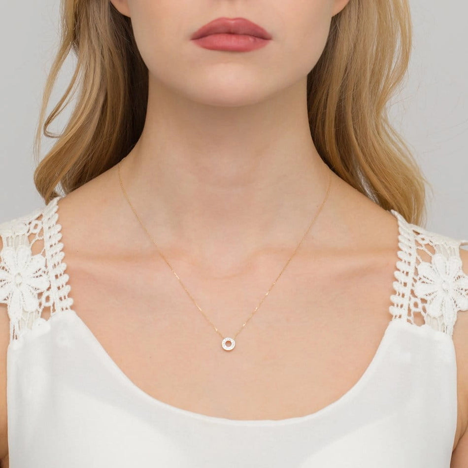 Goldkette mit 0,065 ct Diamanten