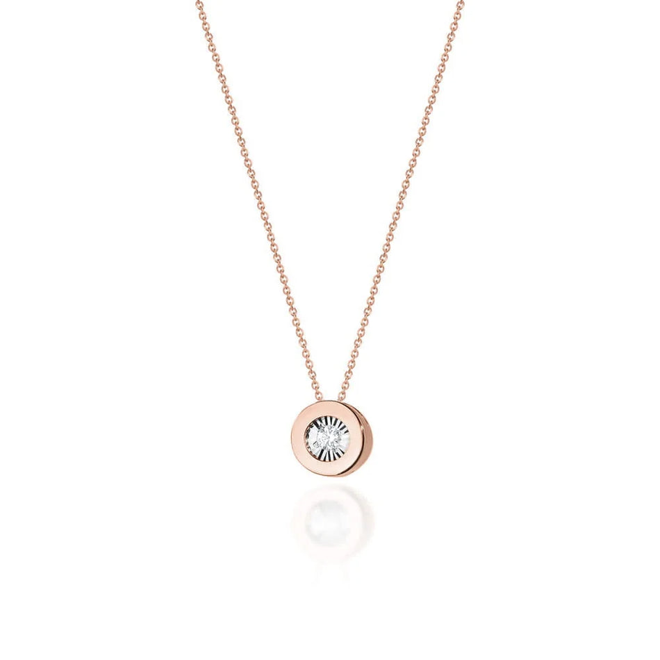 Gold Necklace with 0.03ct Diamond