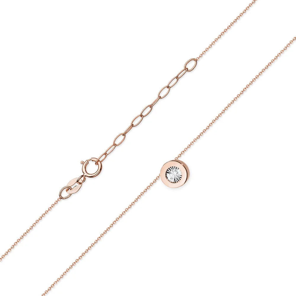 Gold Necklace with 0.03ct Diamond