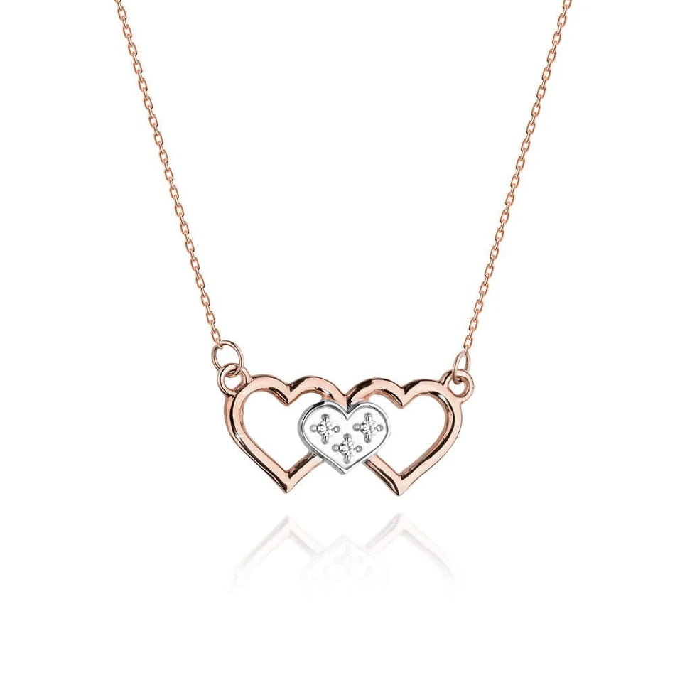 Goldkette mit 0,015 ct Diamanten