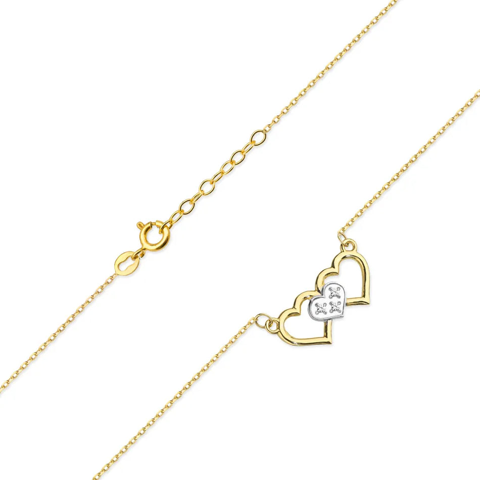 Goldkette mit 0,015 ct Diamanten