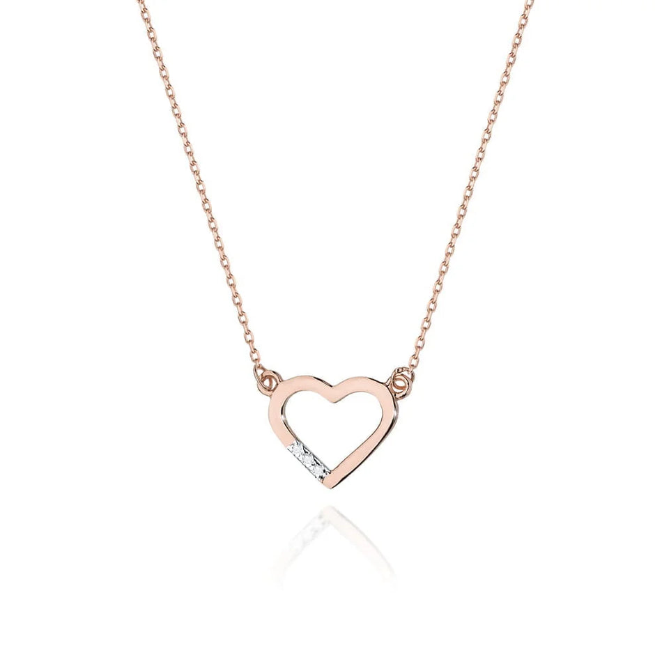 Zlatý náhrdelník s diamanty 0,015 ct