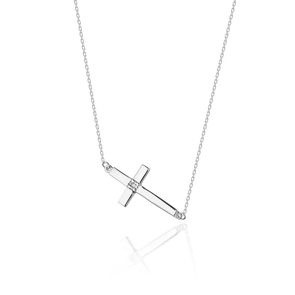 Zlatý náhrdelník s diamantom 0,005 ct