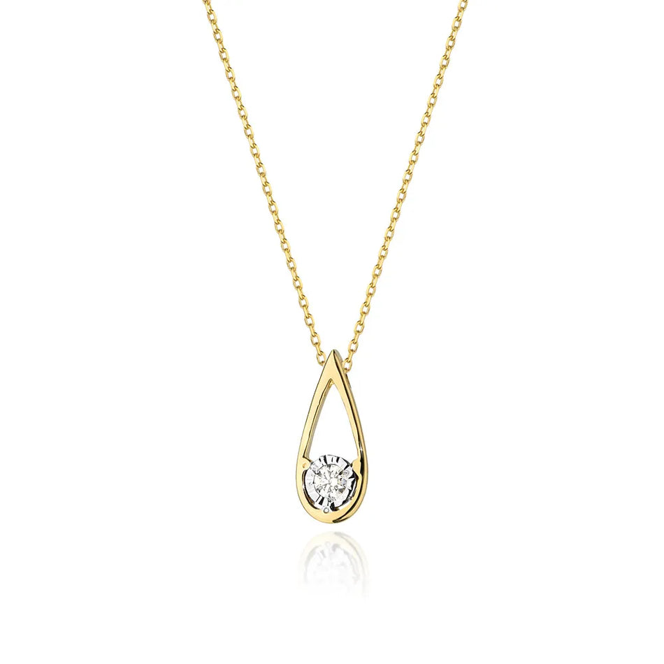 Goldkette mit 0,08 ct Diamanten