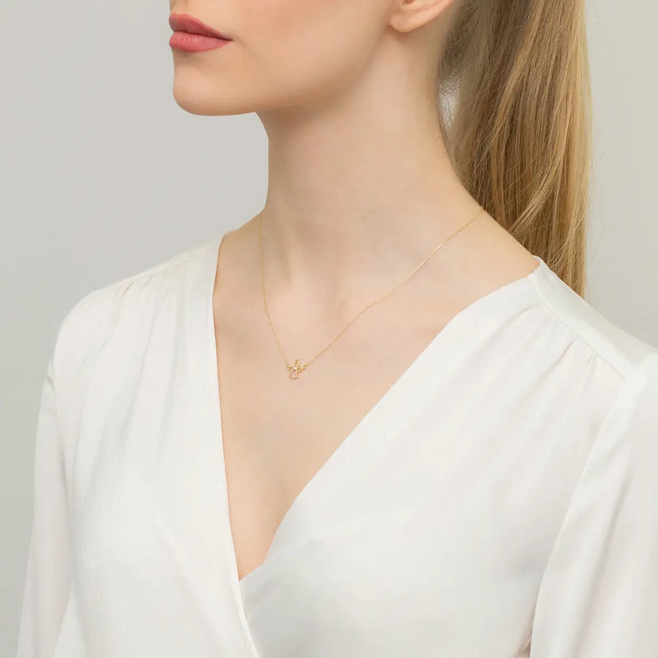 Goldkette mit Diamant-Engel