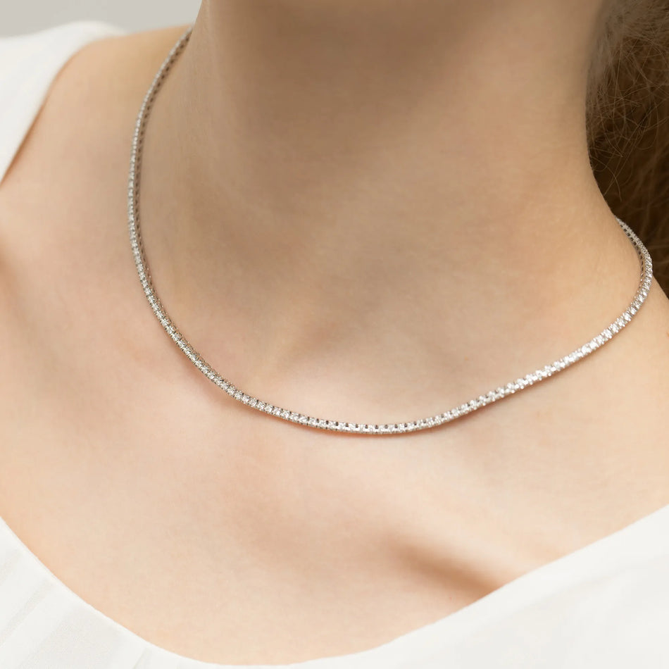 Gold Necklace with 3.38ct Diamonds