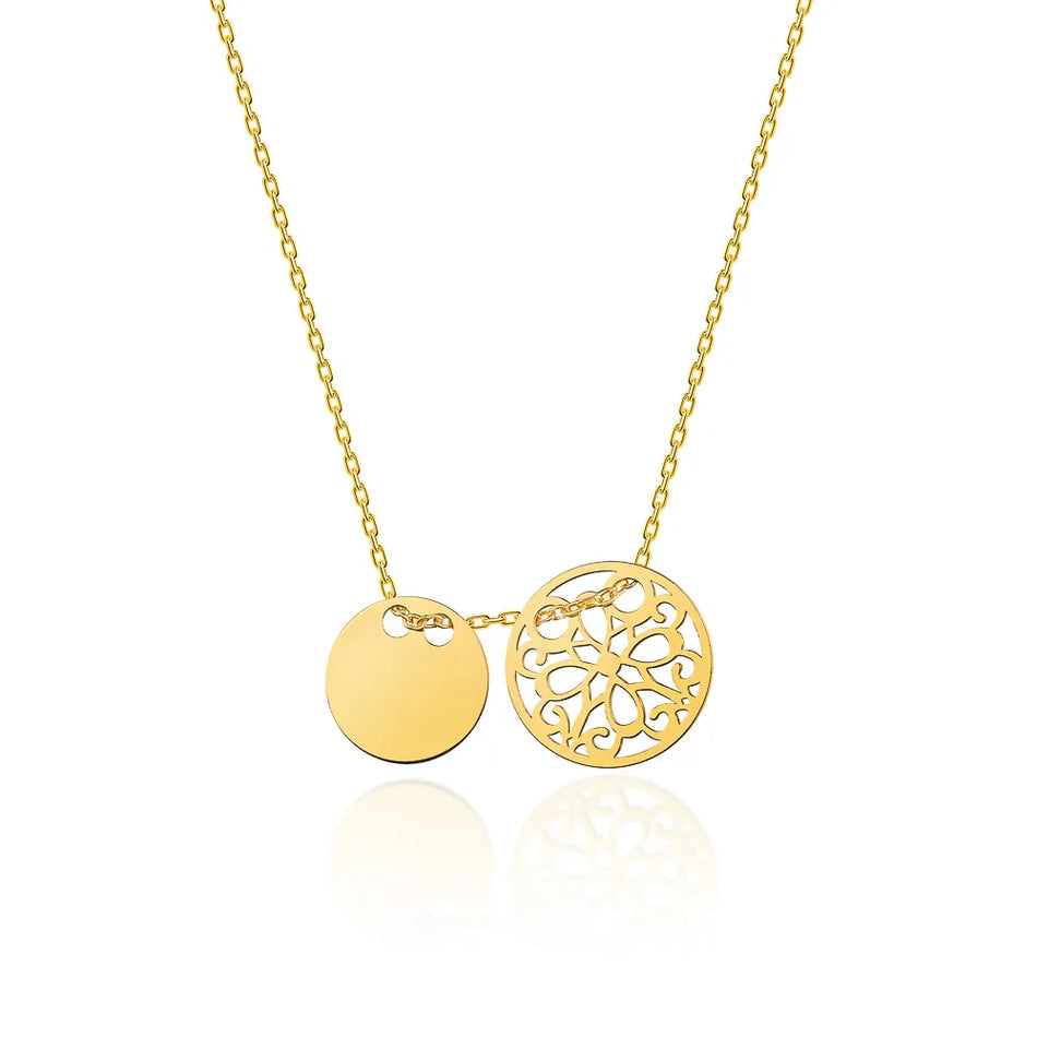 Pozlacený Stříbrný náhrdelník s prsteny