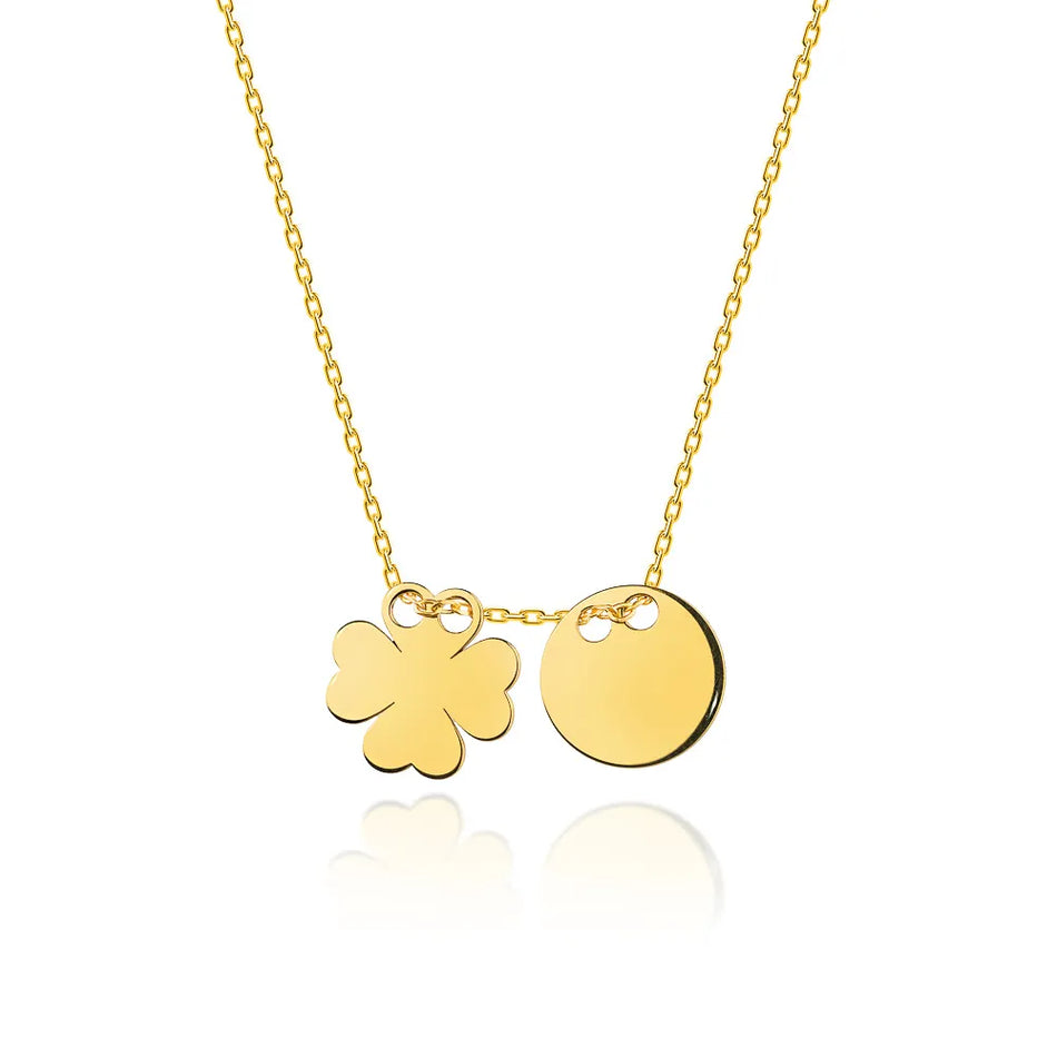 Pozlacený Stříbrný náhrdelník s prsteny