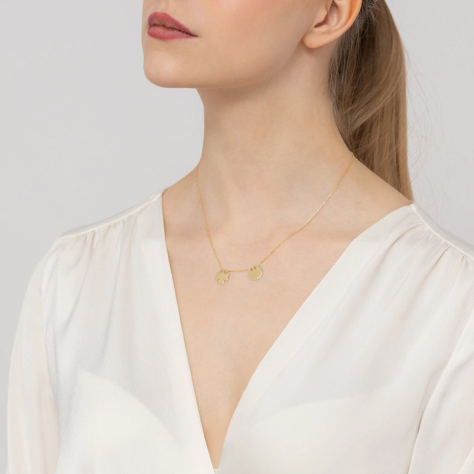 Pozlacený Stříbrný náhrdelník s prsteny