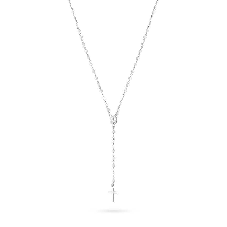 Stříbrný náhrdelník růženec