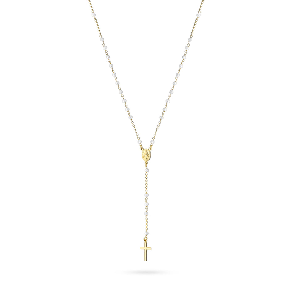 Stříbrný náhrdelník růženec