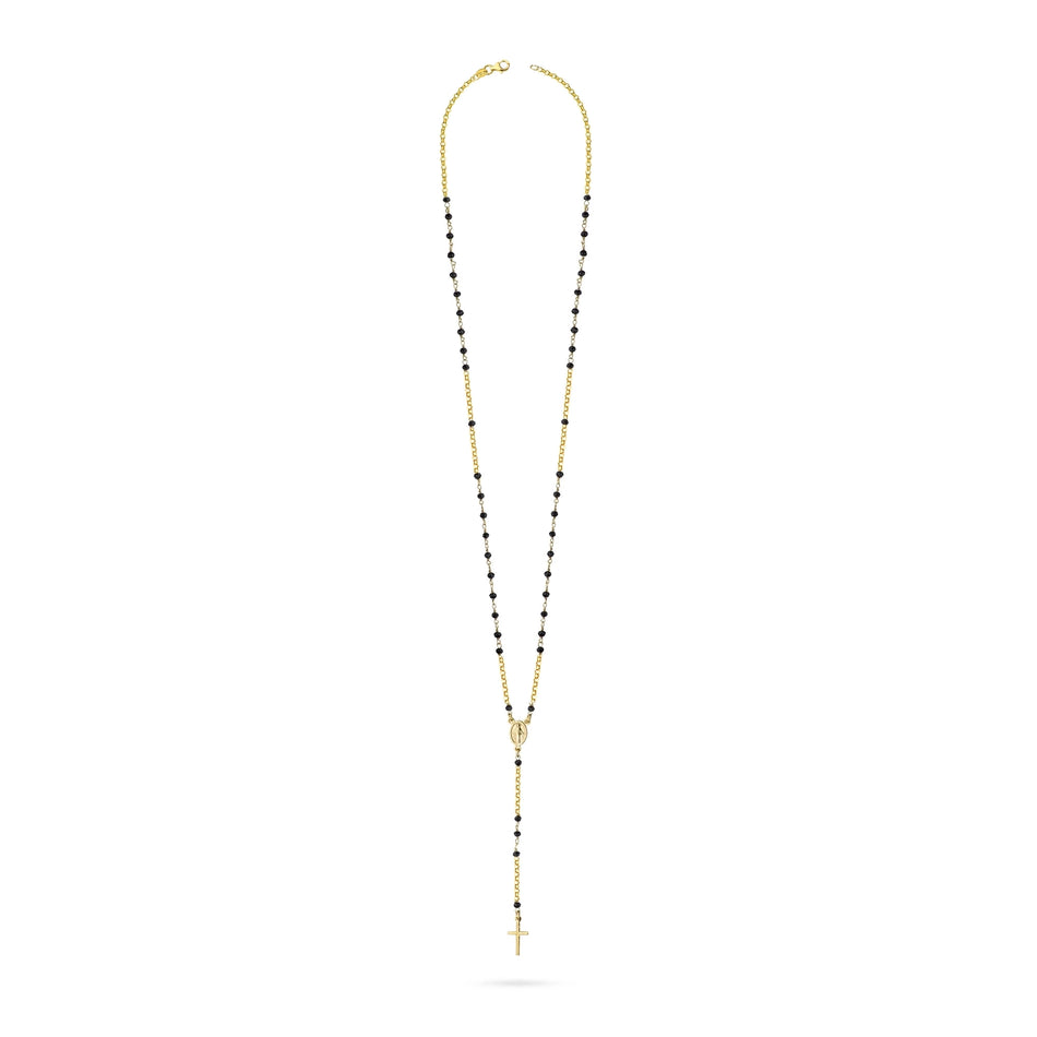 Vergoldete Silber Halskette Medaillon Kreuz