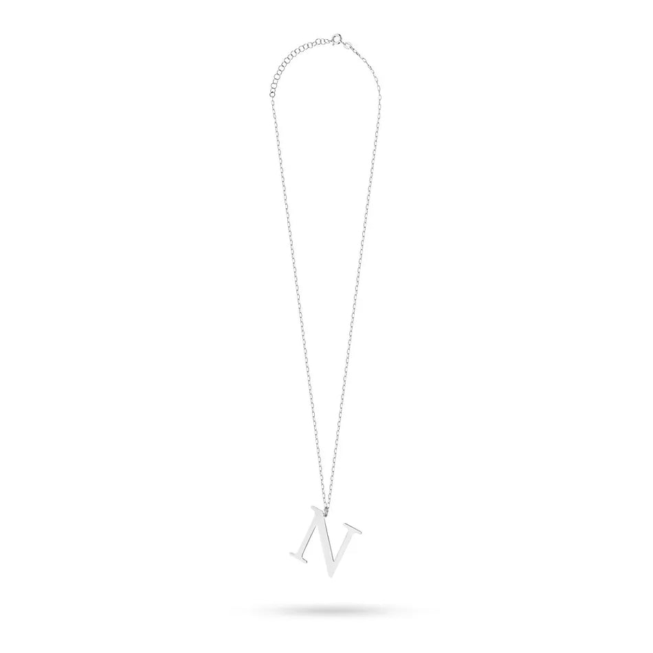 Stříbrný náhrdelník Písmeno N