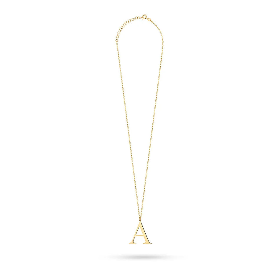 Pozlacený stříbrný náhrdelník Písmeno A