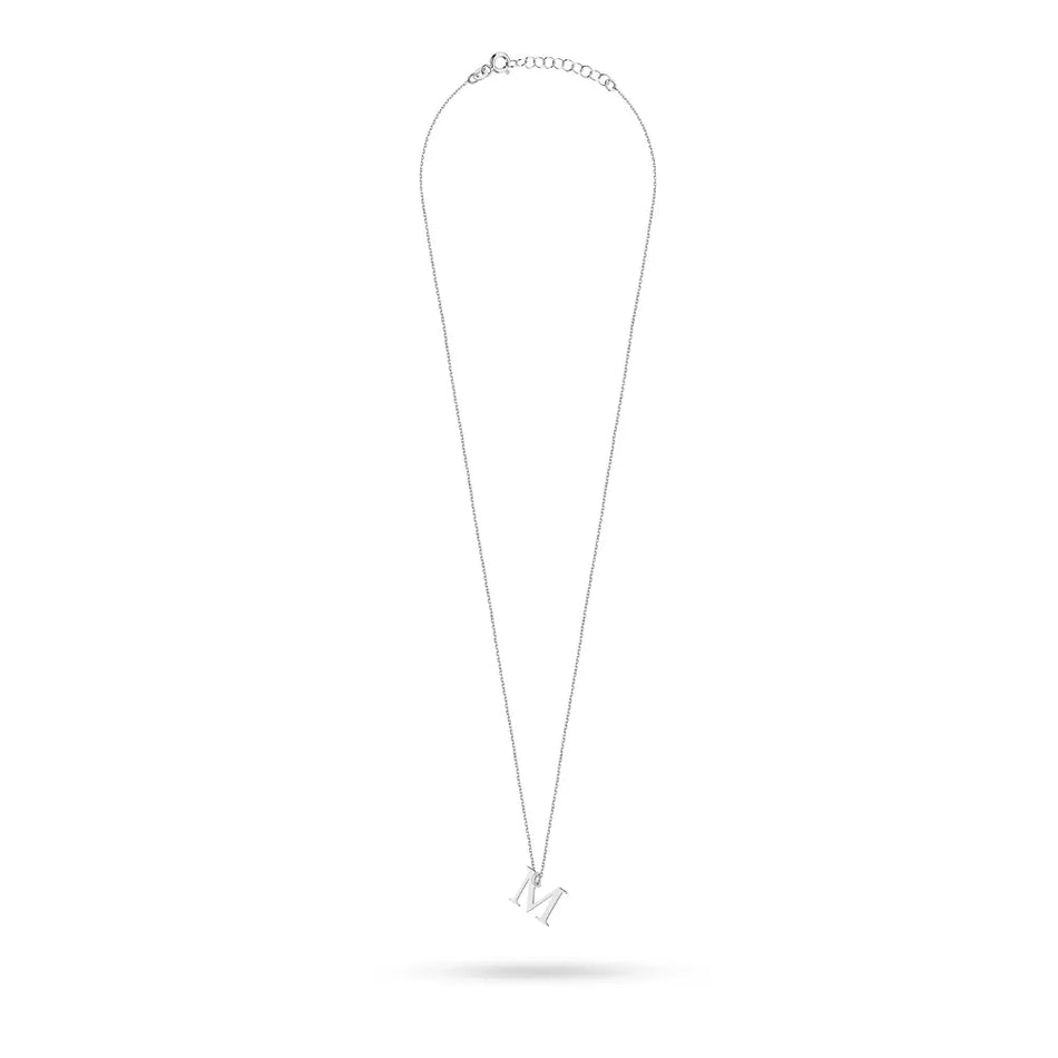 Stříbrný náhrdelník Písmeno M