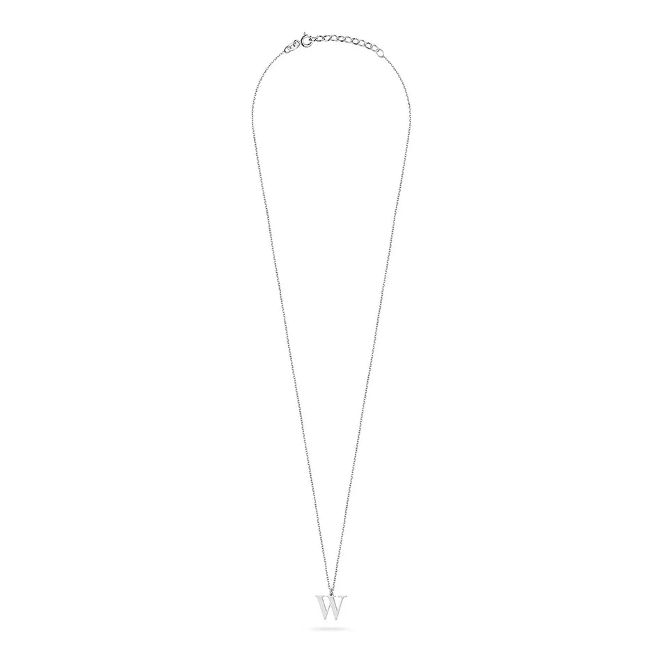 Stříbrný náhrdelník Písmeno W