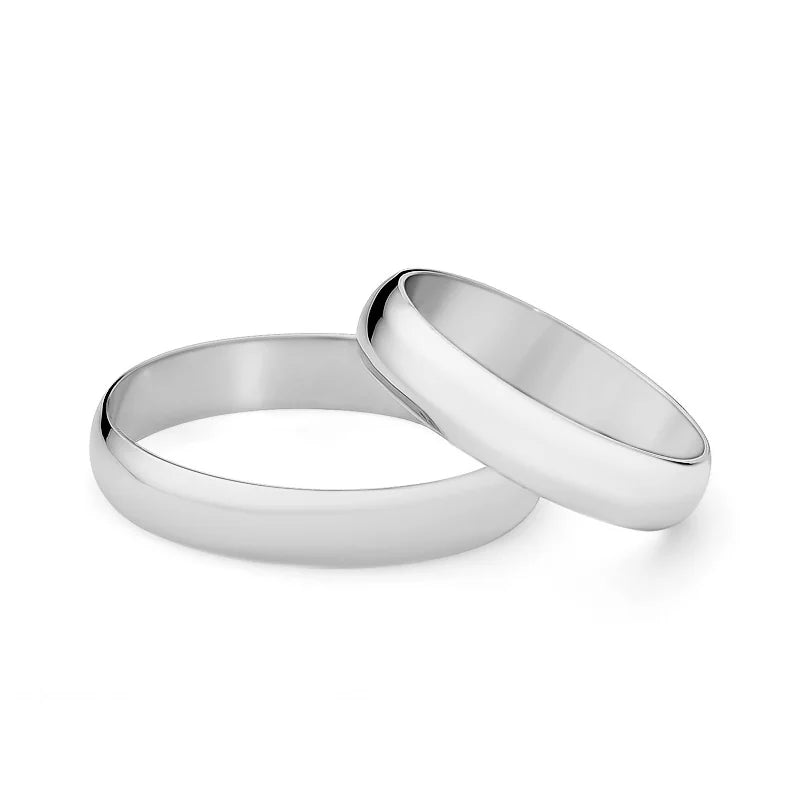 Klassische halbrunde Gold-Trauringe 4mm