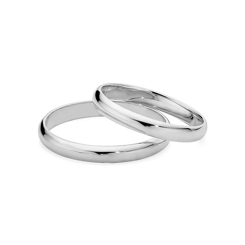 Klassische halbrunde Gold-Trauringe 3mm