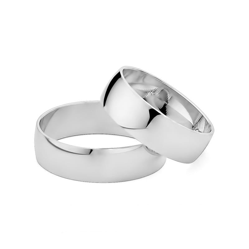 Klassische leicht abgerundete Gold Eheringe 6mm